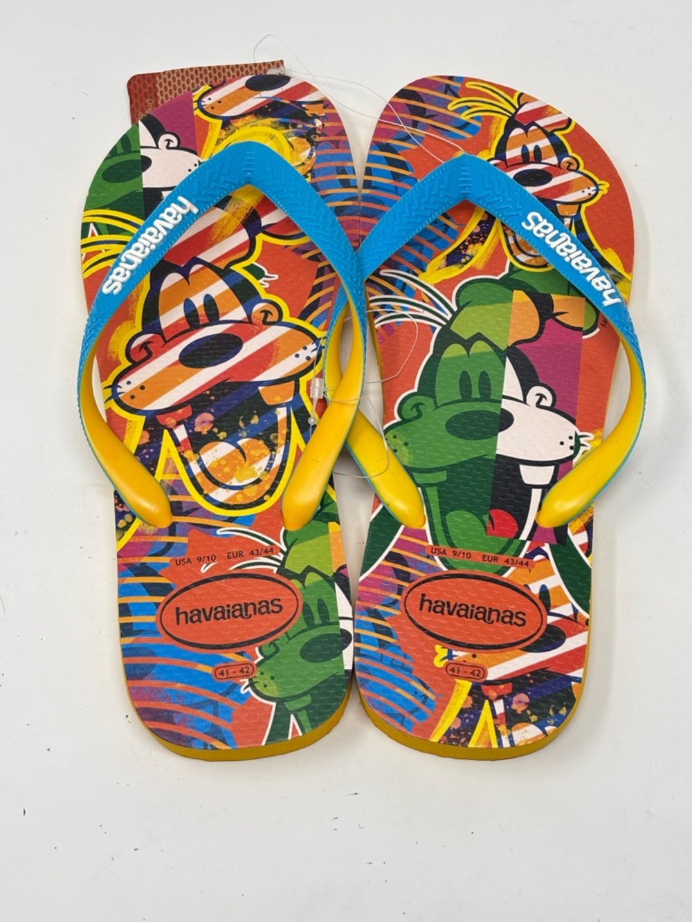 Havaianas Thong Flip Flops Disney Collab Colorful Goofy NWT Size 9-10 - Picture 3 of 8